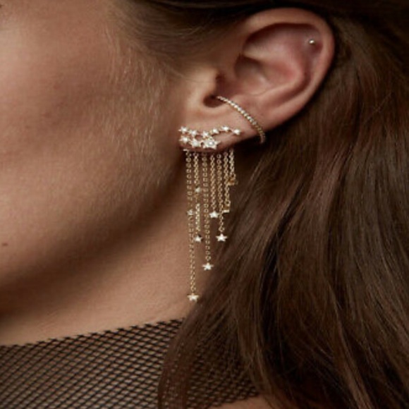 New 18k gold plated star earrings - Picture 3 of 3